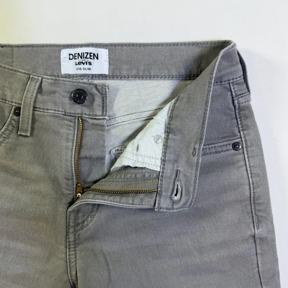 Denizen from Levis 216 Slim Fit Light Gray Jeans Mens W28 L30‎ Stretch Denim